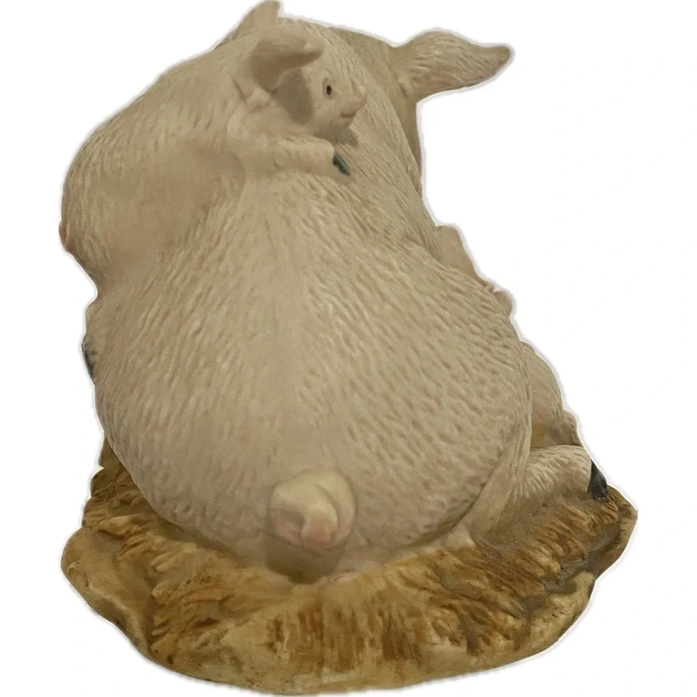 Homco Porcelain Pig & Piglets Figurine Mother & Babies‎ Farmhouse Decor